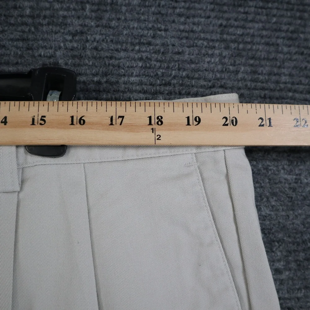 Dockers Recode Pleated Khaki Pants Mens 42x30 Beige Cotton Twill Business Casual